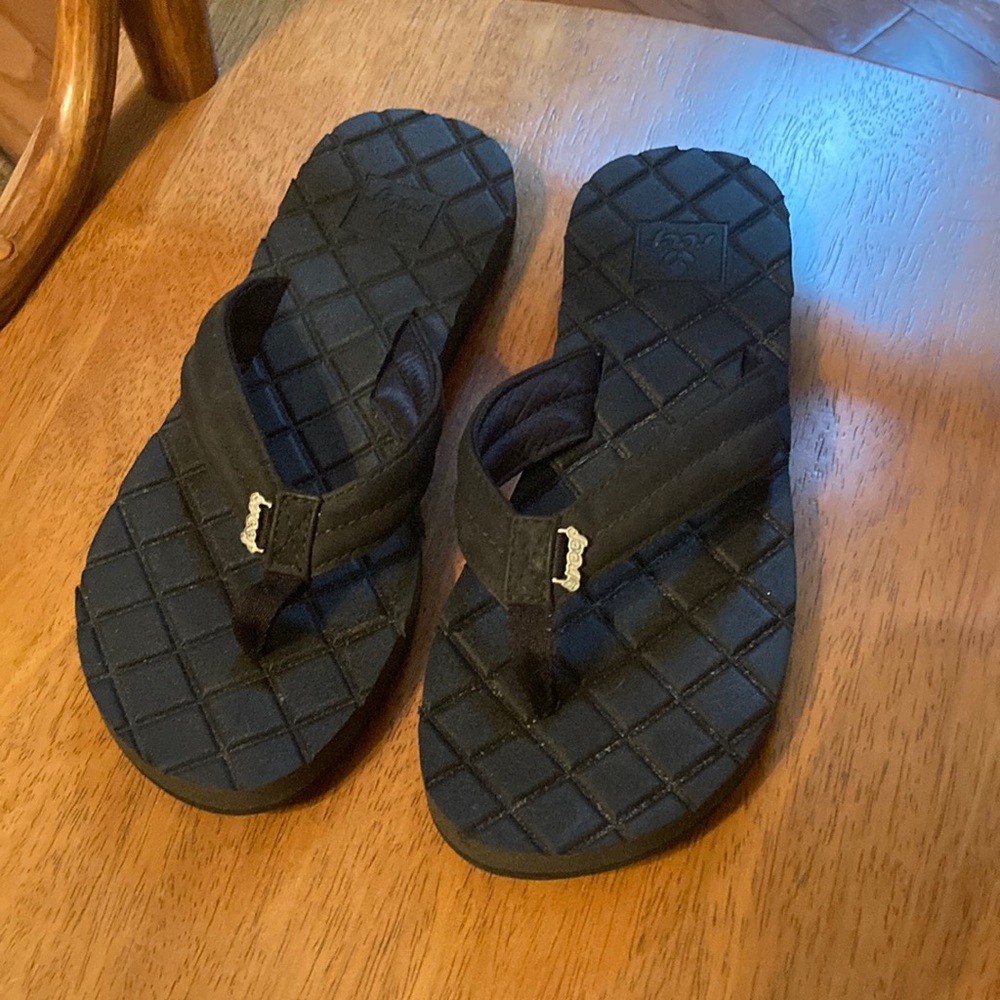 Women’s Black Reef Flip Flops Size 8